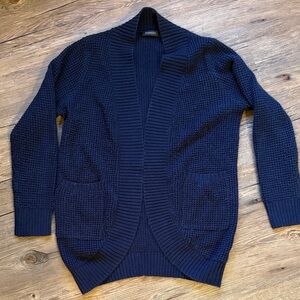 Women's Navy Blue Cardigan Sweater